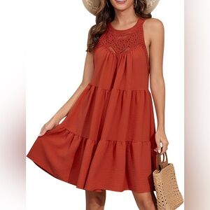 NWT Rust Orange Sleeveless Dress
